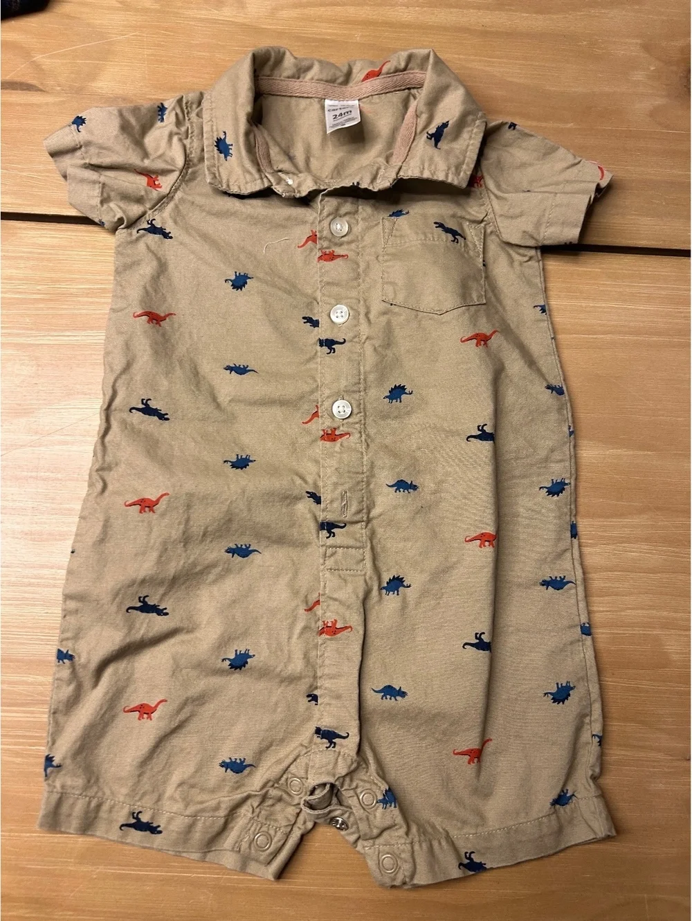 Carter's 24M Baby Romper with Dinosaur Print